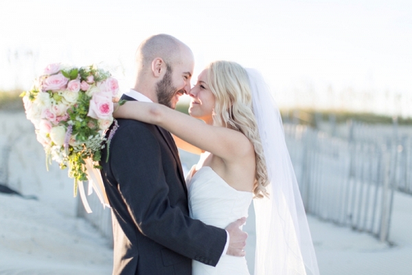 Pink & Gray Outer Banks Destination Wedding