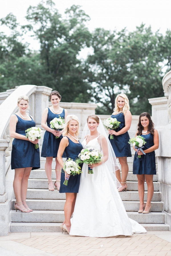 Preppy Blue & White Striped St. Louis Wedding