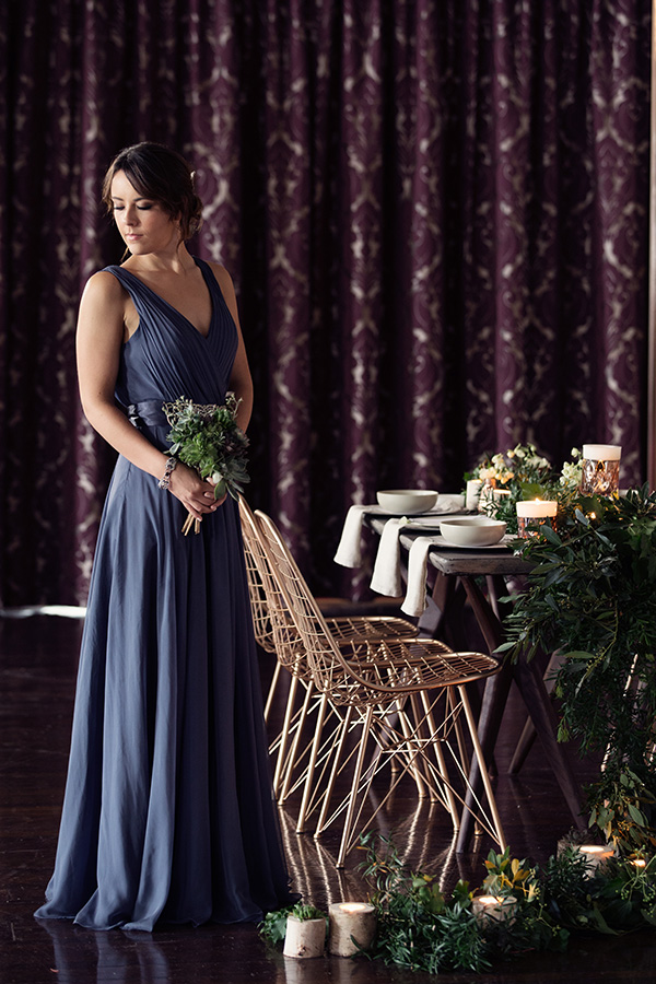 Modern Bridesmaid Inspiration With Greenery