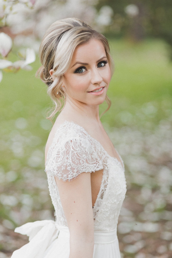 Blush & Cream Spring Blossoms Bridal Style