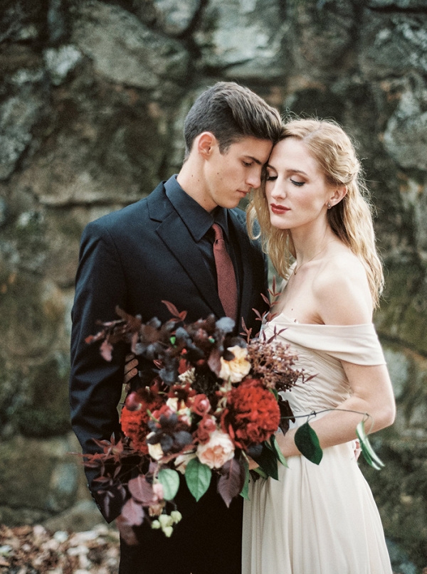 Moody Fall Mountain Wedding Shoot