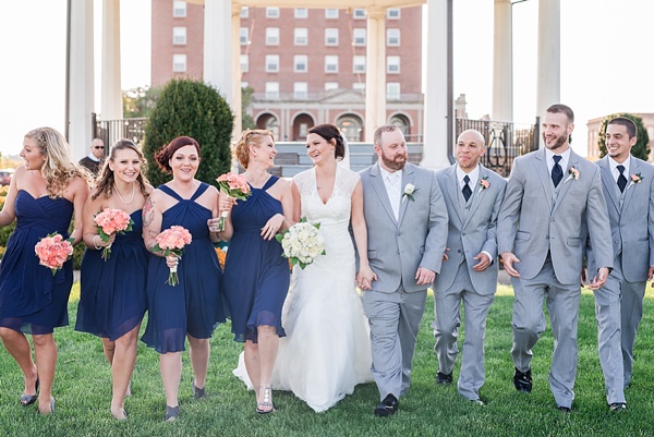 Navy Blue and Coral Wedding in Hampton Virginia