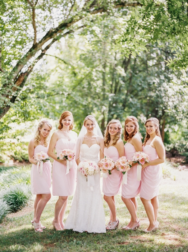 Pink & Gray Knoxville Garden Wedding