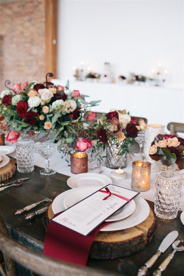 Elegant Loft Wedding Inspiration in Marsala