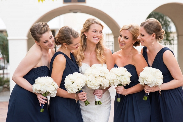 Elegant Ivory and Navy Vintage Florida Wedding