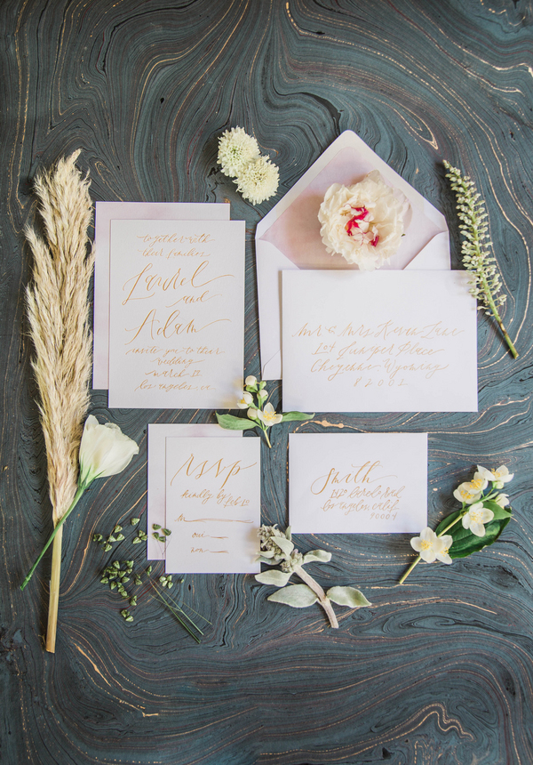 A Gold-Kissed Seaside Wedding Shoot