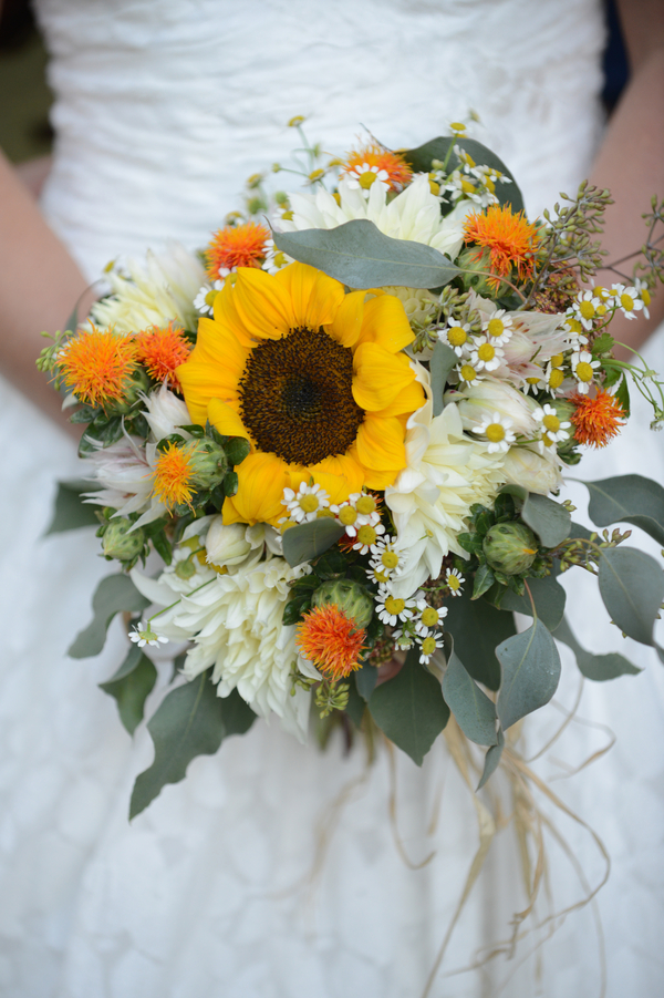 North Carolina Wedding with Sunflower Details