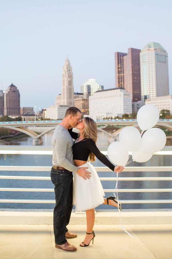 Gorgeous Downtown Columbus Fall Engagement Shoot