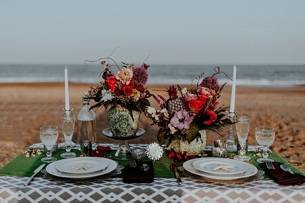 Jewel Tone & Metallic Beach Wedding