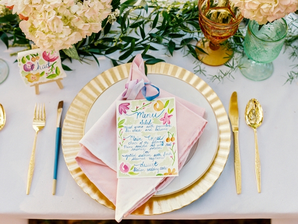 Vintage Watercolor Inspired Styled Wedding Shoot