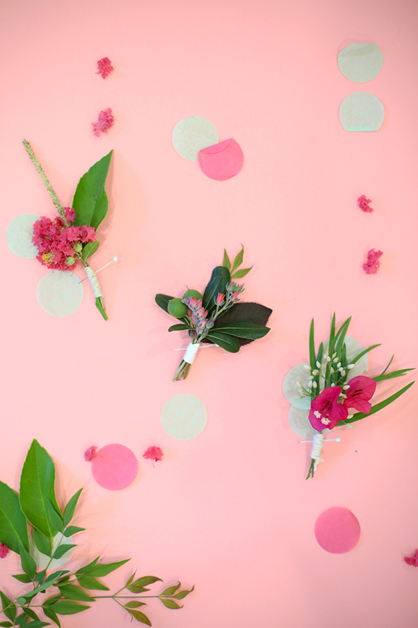 DIY Foraged Boutonnieres