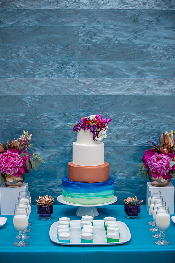 A Jewel-Toned Watercolor Wedding at an Art Museum