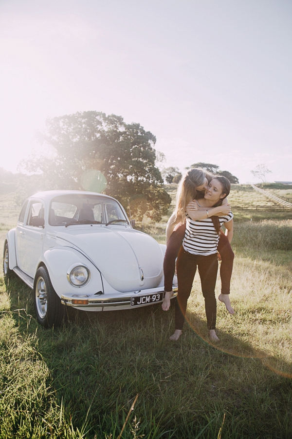 Vintage VW Bug Engagement Shoot