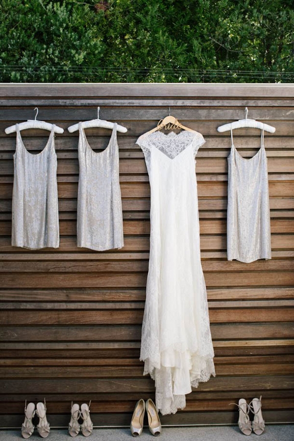 Silver Sequin Bridesmaid Dresses