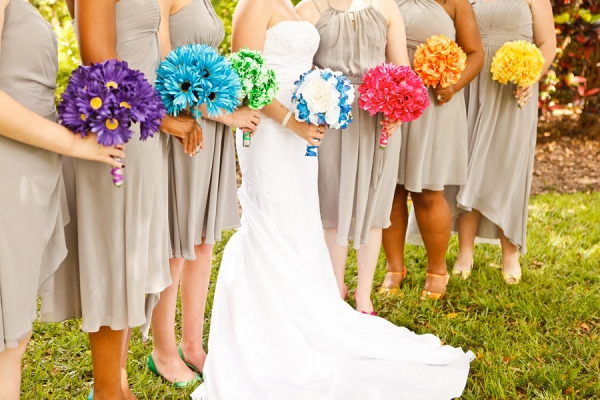 Colorful Rainbow Wedding on a Budget