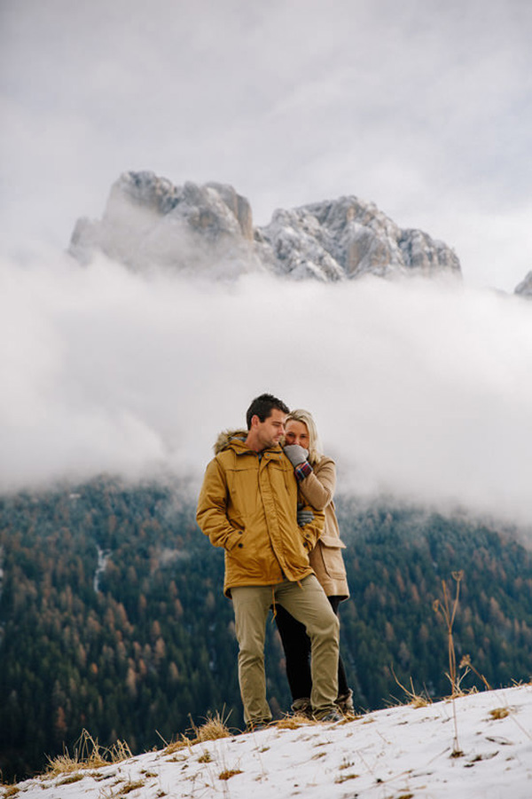 Romantic Italian Winter Engagement