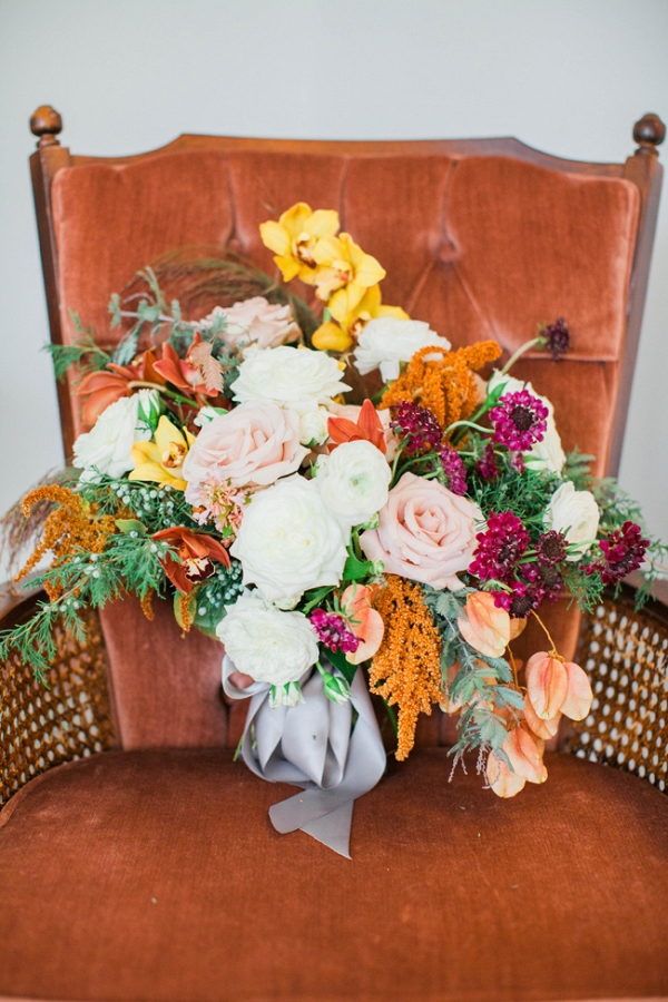 Watercolor + Gold Fall Wedding Inspiration