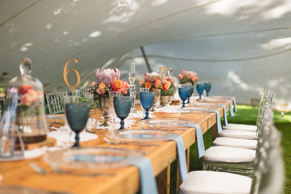 Rustic Farm Wedding with Pops of Blue