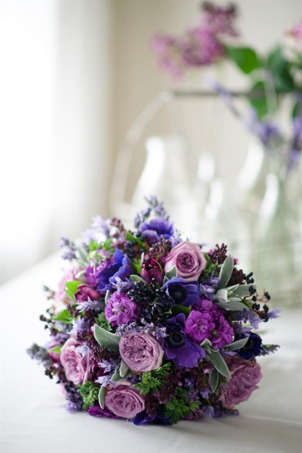 A Bridal Bouquet Recipe in Shades of Purple