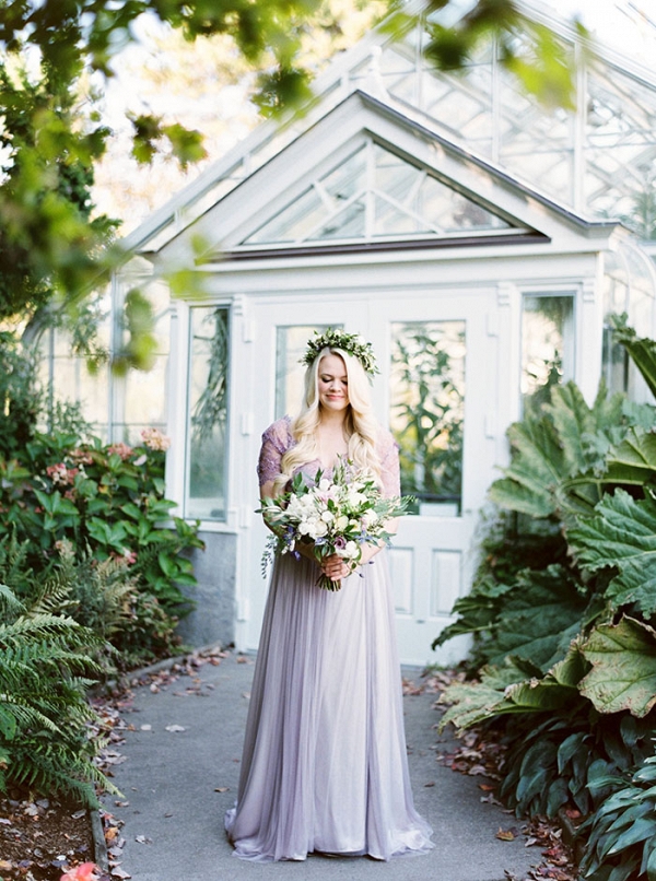 Intimate Conservatory Wedding in Watercolor Shades