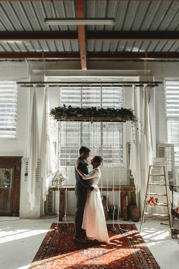 Intimate Antique Warehouse Wedding