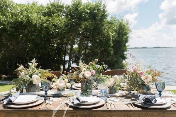 Elegant, Blue Coastal Chic Florida Styled Wedding