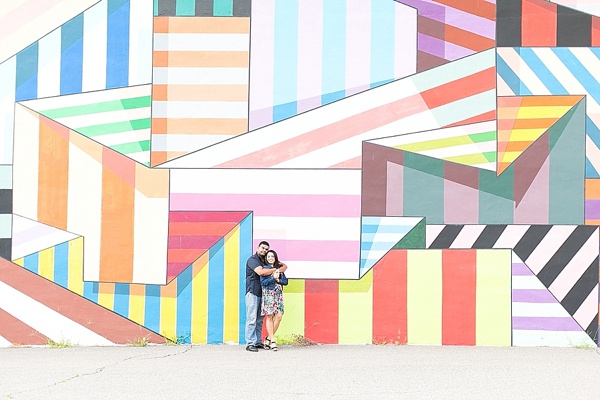 Colorful Arts District Engagement Session