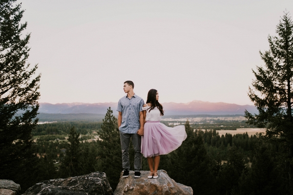 Whimsical Mountaintop Engagement