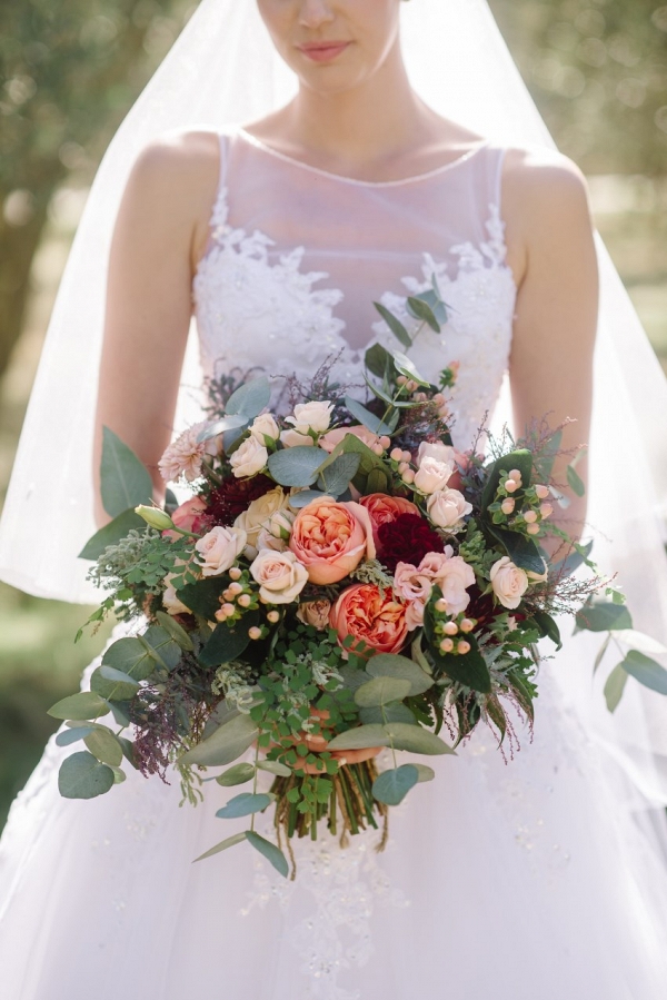 A Bridal Bouquet Recipe in Blush, Peach & Marsala