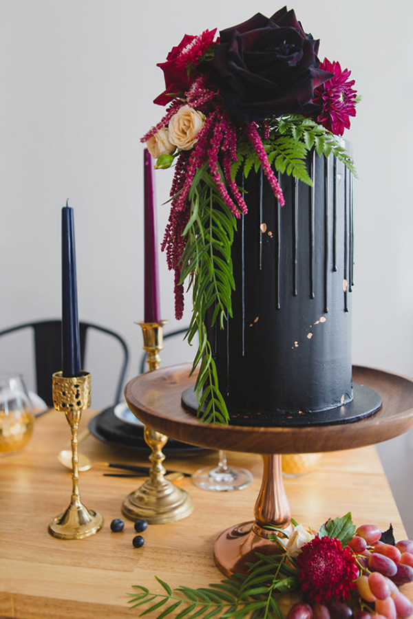 Black Botanicals Wedding Inspiration