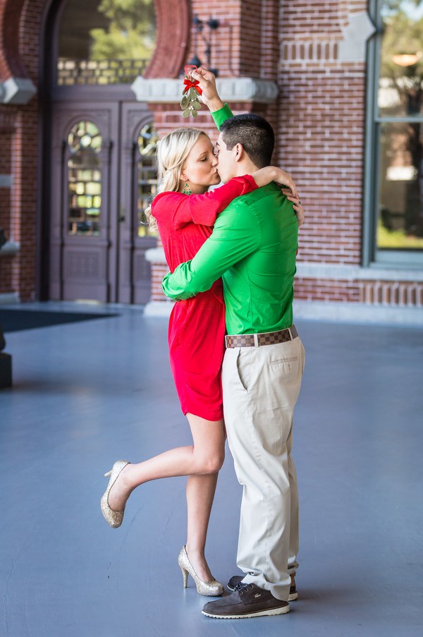 Christmas Themed Engagement Session