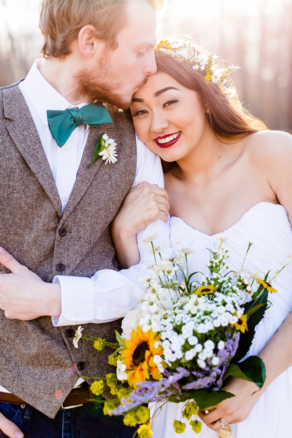 DIY Gold and Green Spring Wedding