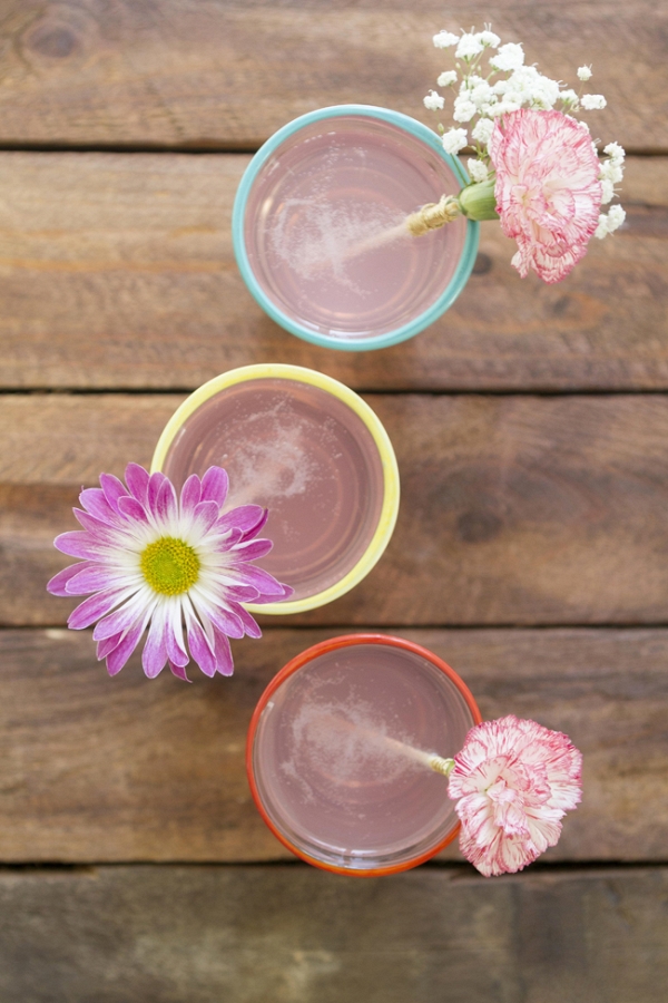 DIY Fresh Floral Drink Stirrers