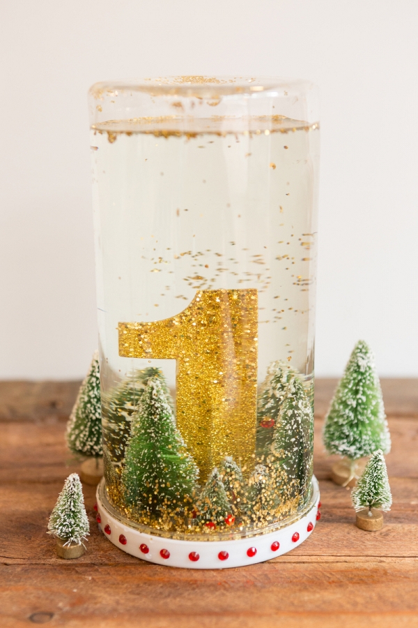 DIY Snow Globe Table Numbers