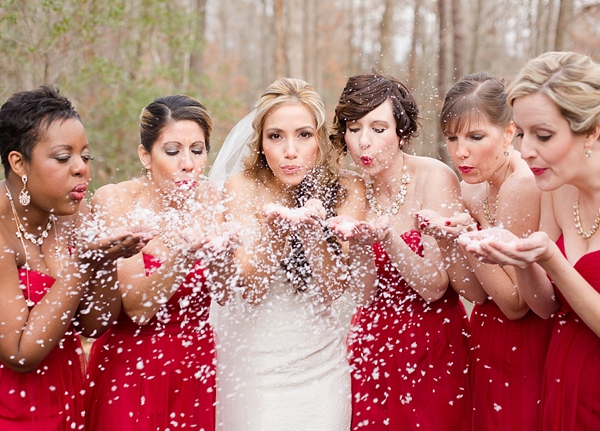 Quintessential Red and White Christmas Wedding