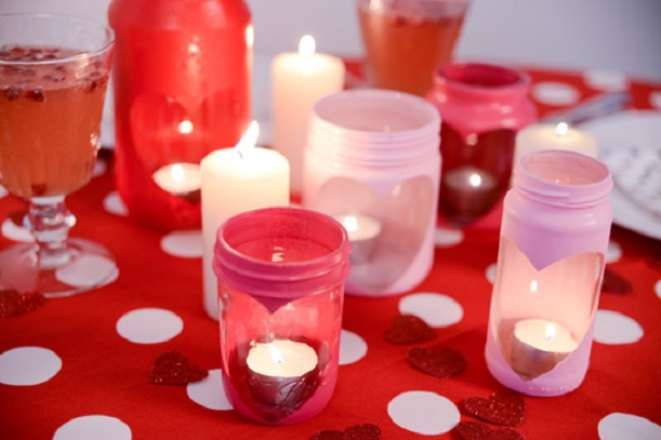 Valentines Heart Jar Candle Holder Tutorial