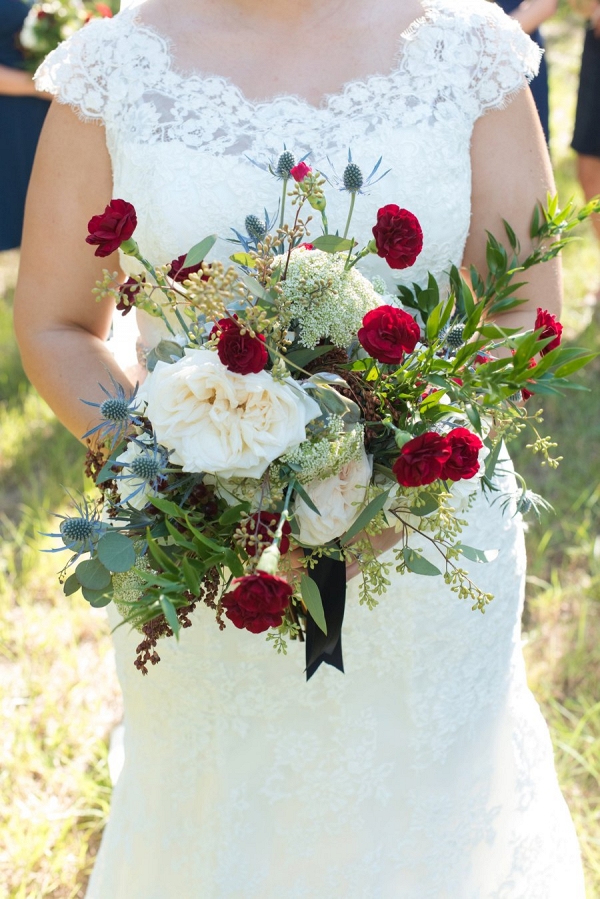 A Navy & Red Rustic Central Florida Wedding