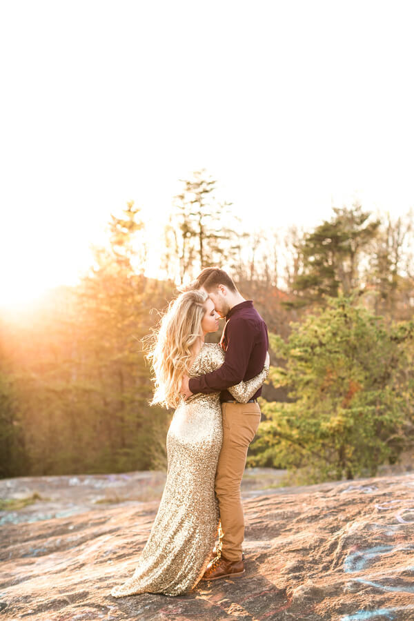 Mountaintop Golden Engagement Session