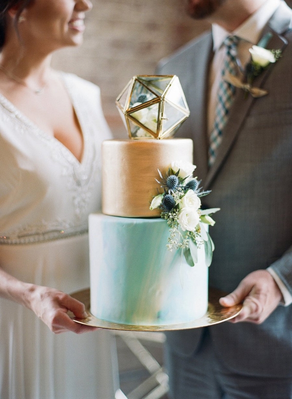 Navy and Teal Geometric Wedding Inspiration