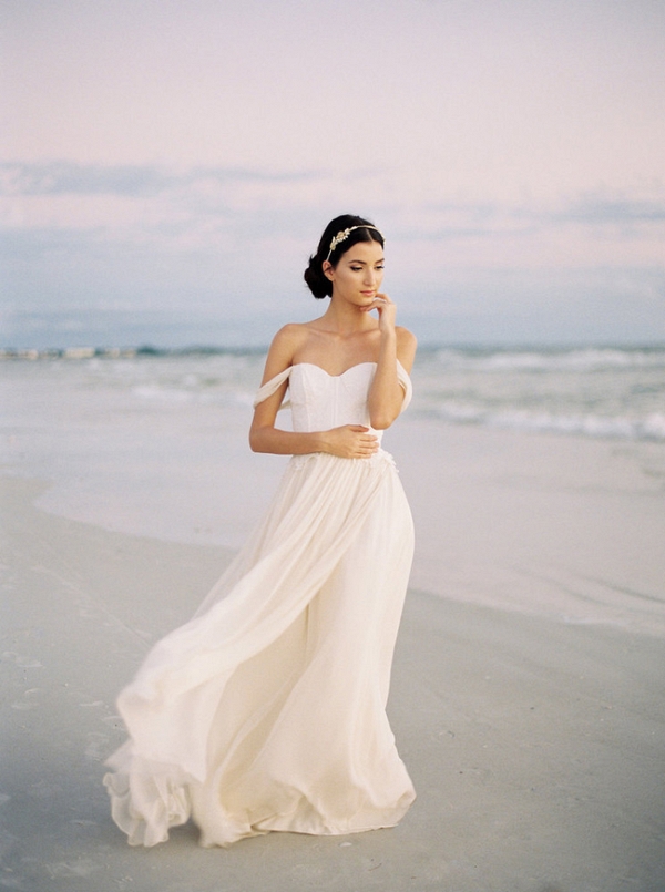 Colette Off Shoulder Wedding Gown