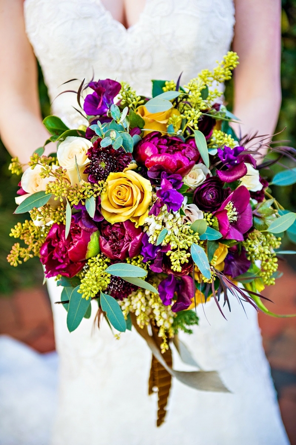 Feathered Jewel Toned DC Wedding