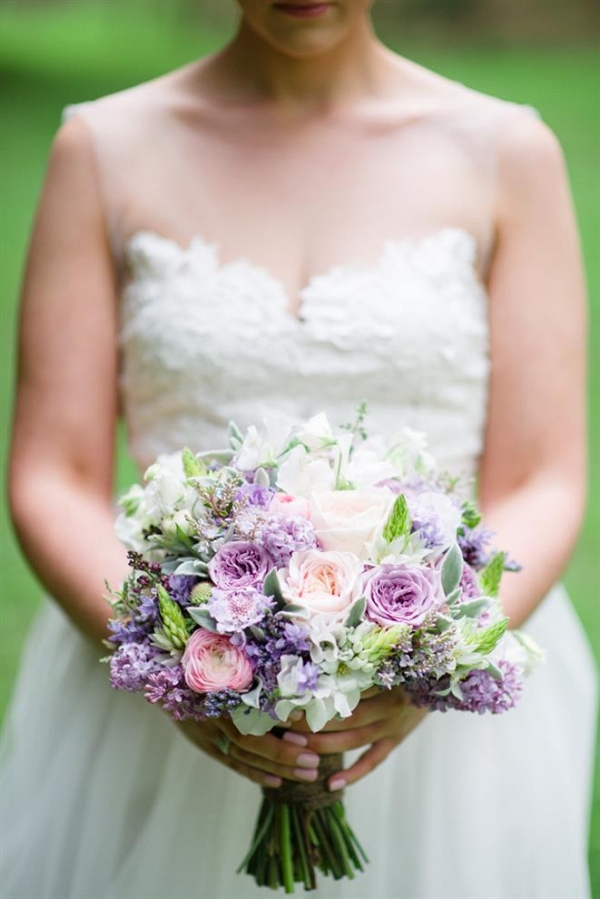 Purple & Pink Spring Bridal Bouquet Recipe