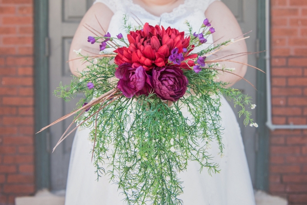 Purple and Red Museum Wedding