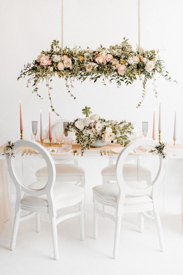 Blush, Grey + Gold Leaf Wedding Inspiration