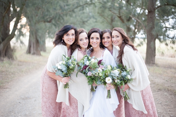 Romantic Rose Gold Farm Wedding