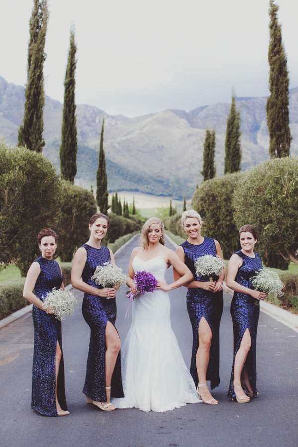 Navy & Lavender Vineyard Wedding