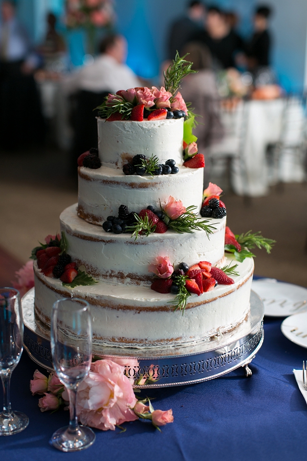 Fun Navy Blue and Coral Pink Wedding