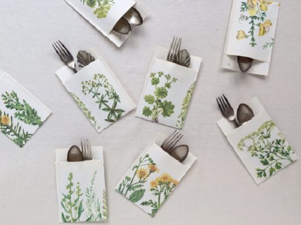 Botanic Paper Cutlery Holder Tutorial