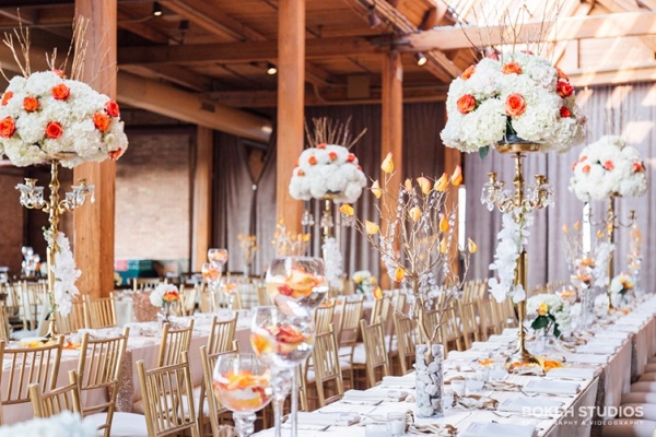 Peach Chic Loft Wedding