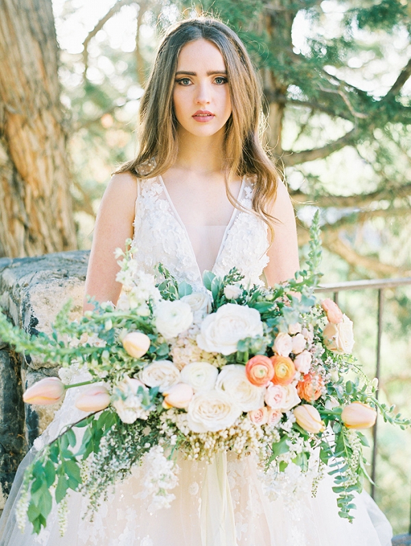 Dreamy Bridal Style with a Pastel Wedding Dress